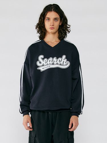 V-Neck Track Sweatshirt - Navy - SEARCH410 - Modalova