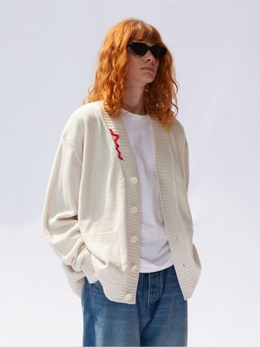 Embroidery Wool Knit Cardigan - V2 - Modalova