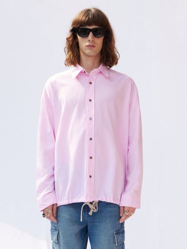 Denim Oxfort Shirt Jacket _ Pink - V2 - Modalova