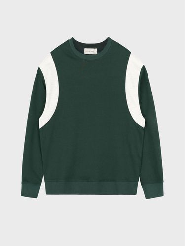 Shoulder Line Sweatshirt _ Green - LIEU HOMME - Modalova