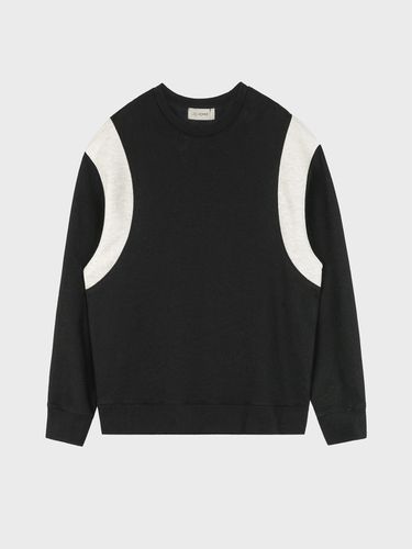 Shoulder Line Sweatshirt _ Black - LIEU HOMME - Modalova