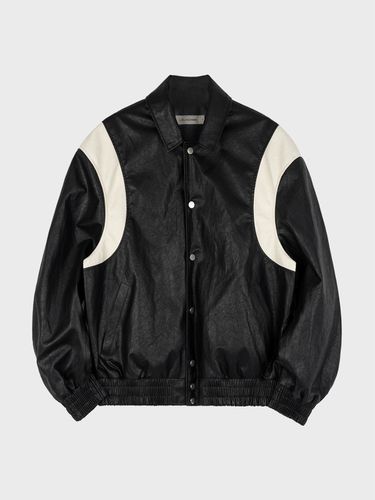 Vegan Leather Varsity Jacket _ - LIEU HOMME - Modalova