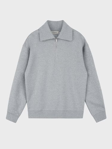 High-Neck Half-Zip Sweatshirt _ - LIEU HOMME - Modalova