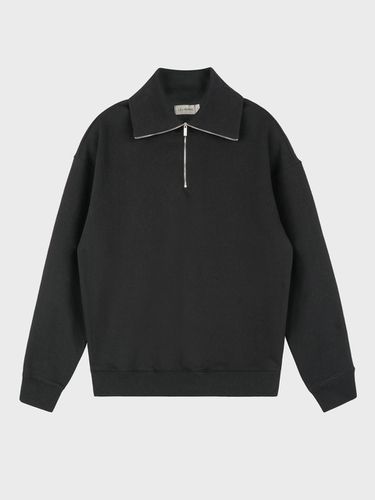 High-Neck Half-Zip Sweatshirt _ - LIEU HOMME - Modalova