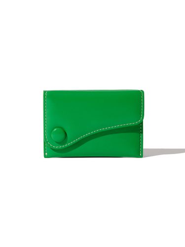 Dot Saddle Slim Mini RFID Card Wallet_Green - Le masque - Modalova