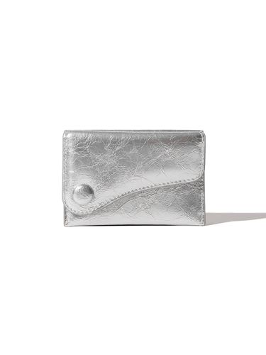 Dot Saddle Slim Mini RFID Card Wallet_Silver - Le masque - Modalova