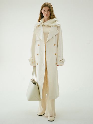 Aran Trench Coat - Chalk - KINDERSALMON - Modalova