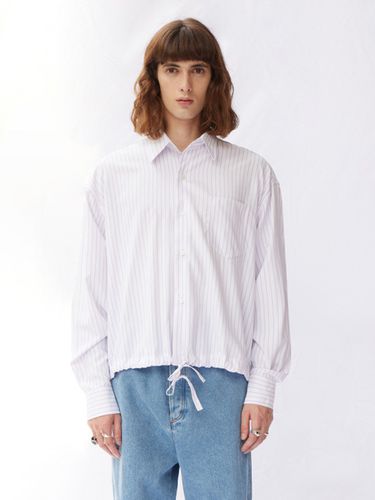 Cropped Stripe Shirt _ Purple - V2 - Modalova