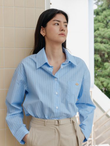 Charm Stripe Shirt_Blue - YUPPE - Modalova