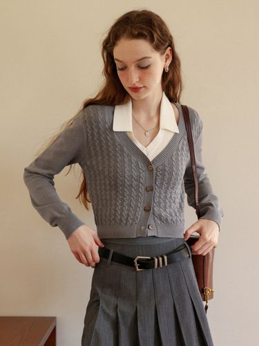 Cest Preppy Jacket Cardigan (Gray) - Cest Moidew - Modalova