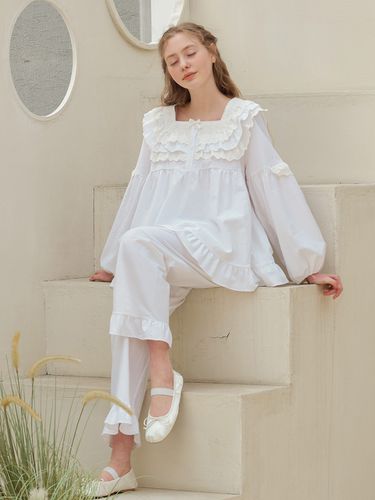 Creamy Long Sleeved Two-Piece (30S) - ULLALA PAJAMAS - Modalova