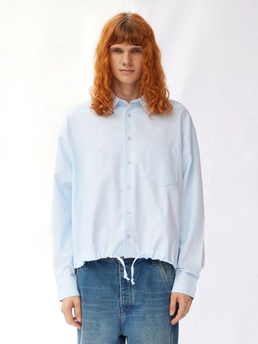 Cropped Oxford Shirt _ Sky Blue - V2 - Modalova