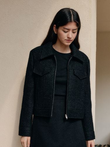 Boucle Collar Jacket_Black - YUPPE - Modalova