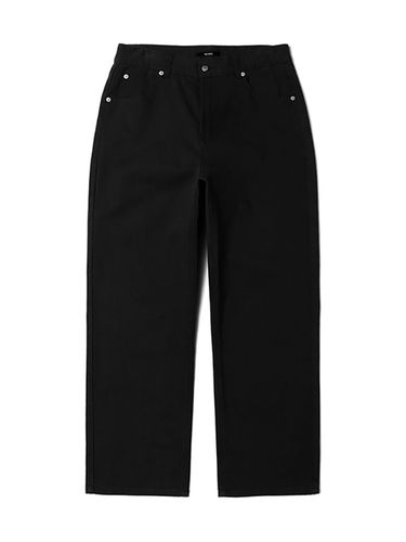 Semi Wide Color Denim Pants _ Black - ADHOC - Modalova