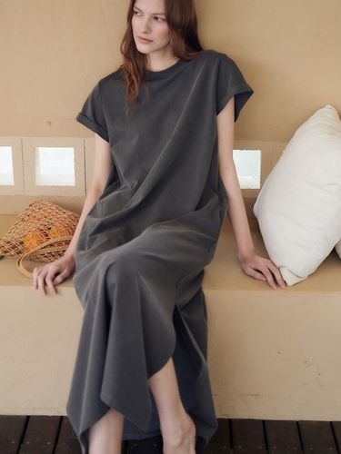 Avec Cotton Long Dress_Charcoal - HACIE - Modalova