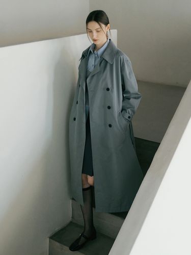 Classic Trench Coat_Khaki Blue - octette - Modalova