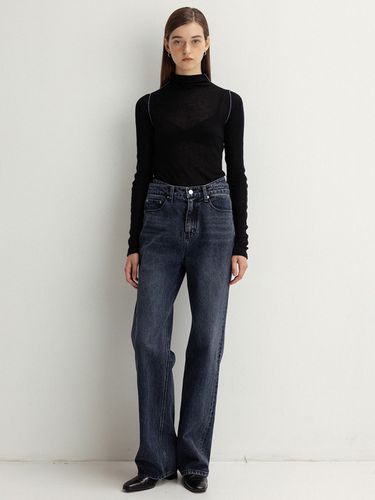 Wool Lettuce-Edge Top - Black - LE - Modalova