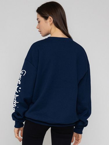 UNISEX] Elbow Drawing Logo Smile Sweatshirt - GRAVER - Modalova