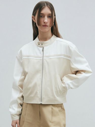 Nick Racing Crop Jacket - Beige - NICK&NICOLE - Modalova