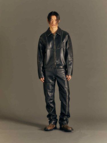 Dreszen Leather Zip Up Jacket - ADSB ANDERSSON BELL for MEN - Modalova