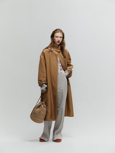 Relaxed Silk Blend Anorak Coat - L’H.A.S - Modalova