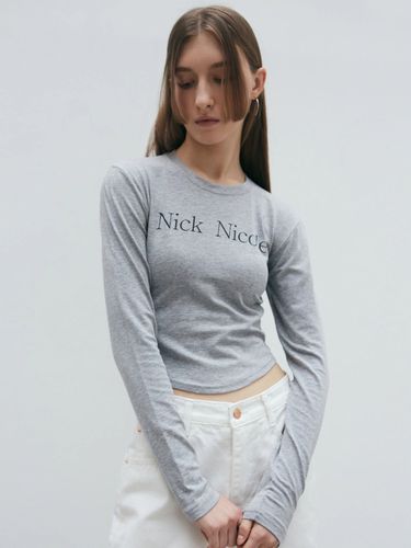 Mood Nicole LS Crop Tee - Gray - NICK&NICOLE - Modalova