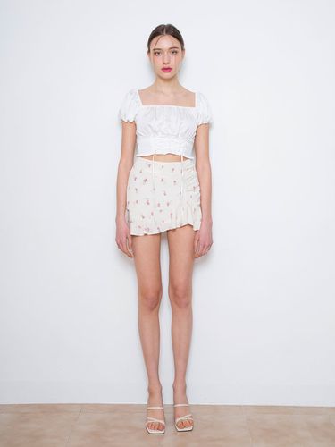 Corset Crop Blouse_White - NOT YOUR ROSE - Modalova