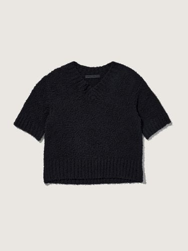 V-neck Boucle Sweater_Black - PLAC - Modalova