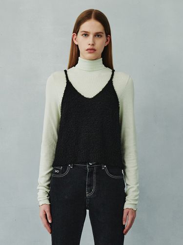 Layered String Bustier Boucle Sweater_Black - PLAC - Modalova