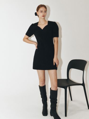 Wool Tweed Mini Dress - Black - ARTID - Modalova