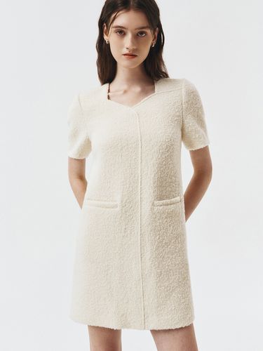 Wool Tweed Mini Dress - Cream - ARTID - Modalova