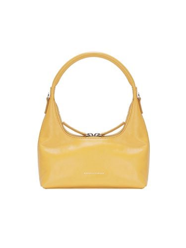 Hobo Mini Bag + Strap_Yellow Glossy Plain - MARGESHERWOOD - Modalova