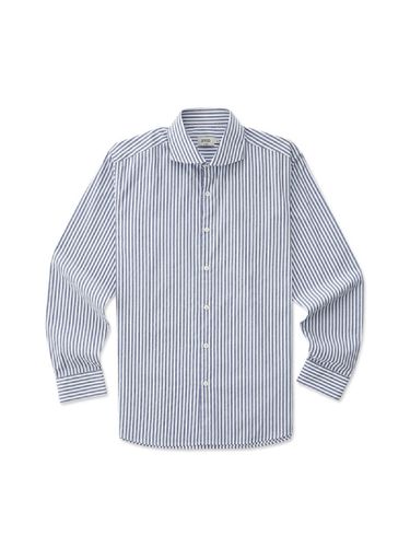 Classic Fit Linen Wide Collar Shirt [] - STCO - Modalova