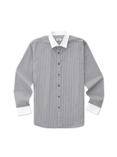 Classic Fit Stripe Shirt [Gray] - STCO - Modalova