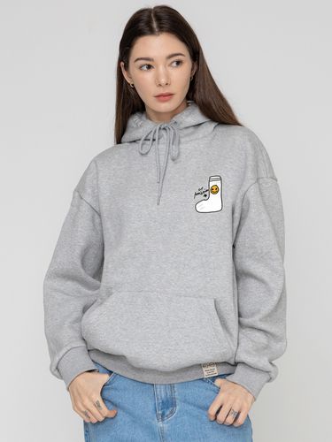 Socks Drawing Smile Hoodie - Gray - GRAVER - Modalova