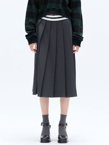 Waist Tape Pleated Midi Skirt - HAE BY HAEKIM - Modalova