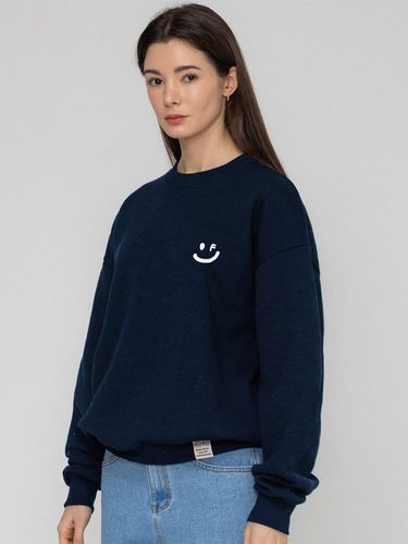 Small Smile Sweatshirt - Navy - GRAVER - Modalova