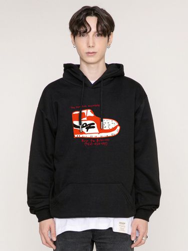 OF Shoes Center Hoodie - Black/Red Logo - GRAVER - Modalova