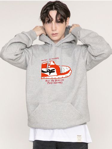 OF Shoes Center Hoodie - Gray/Red Logo - GRAVER - Modalova