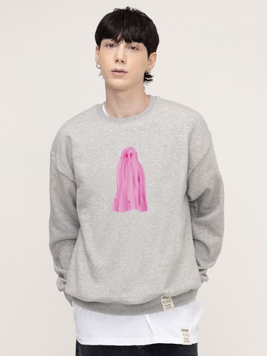 Ghost Center Sweatshirt - Gray/Pink Logo - GRAVER - Modalova