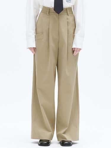 Cotton Pocket Pintuck Wide Pants - HAE BY HAEKIM - Modalova