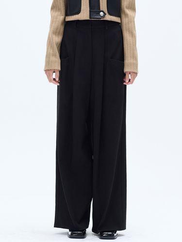 Cotton Pocket Pintuck Wide Pants - HAE BY HAEKIM - Modalova