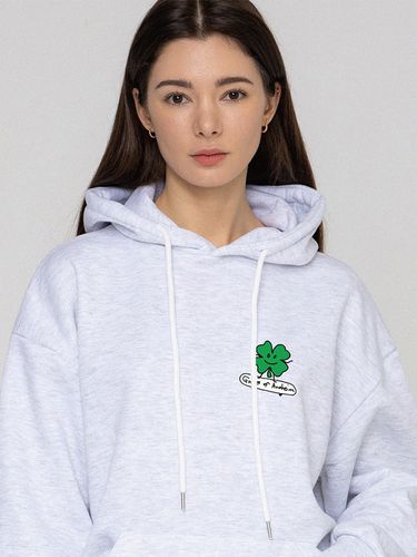 Clover Board Hoodie - Melange White - GRAVER - Modalova