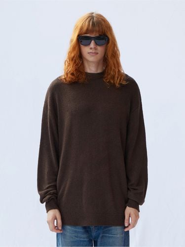 Boucle Knit Sweater - Brown - V2 - Modalova