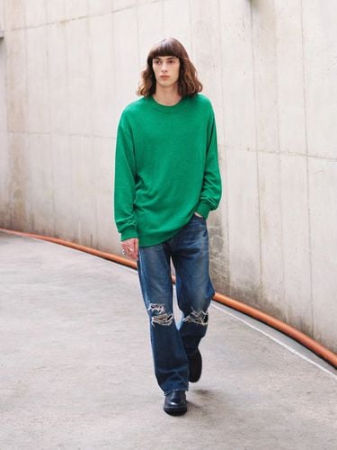 Boucle Knit Sweater - Green - V2 - Modalova