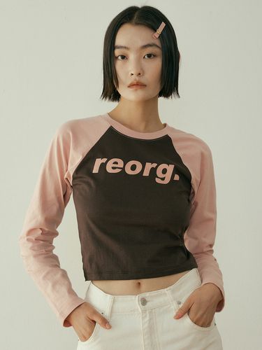 Fel Logo Raglan Sleeve T-Shirts_Brown - REORG - Modalova