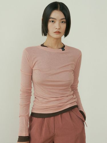 Fel Layered Long Sleeve T-Shirts_Pink - REORG - Modalova