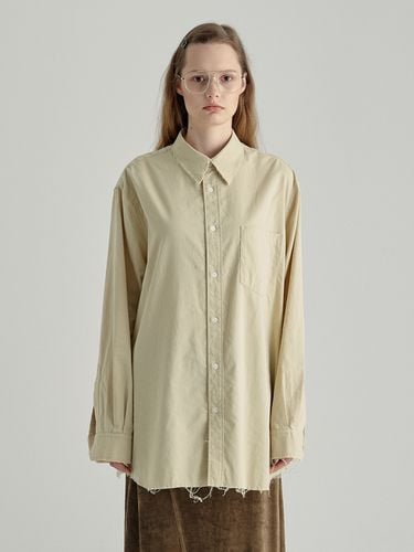 Raw-edge Boxy Shirt_Beige - MARGESHERWOOD - Modalova