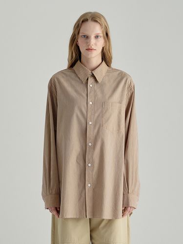 Raw-edge Boxy Shirt_Brown - MARGESHERWOOD - Modalova