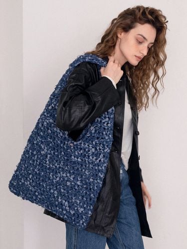 Denim Crochet Big Hobo Bag - Slowslowly - Modalova